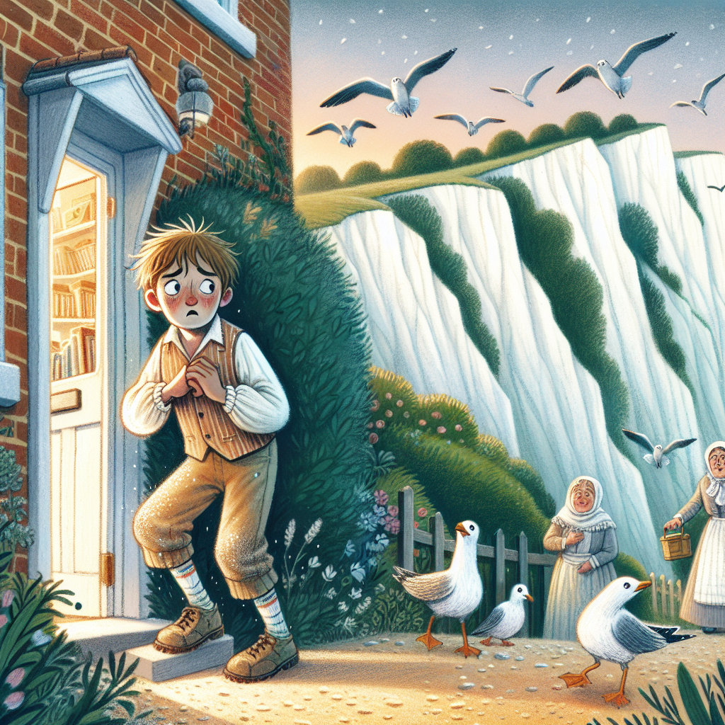 Colorful children's illustration for the story: David and His Believing Aunt