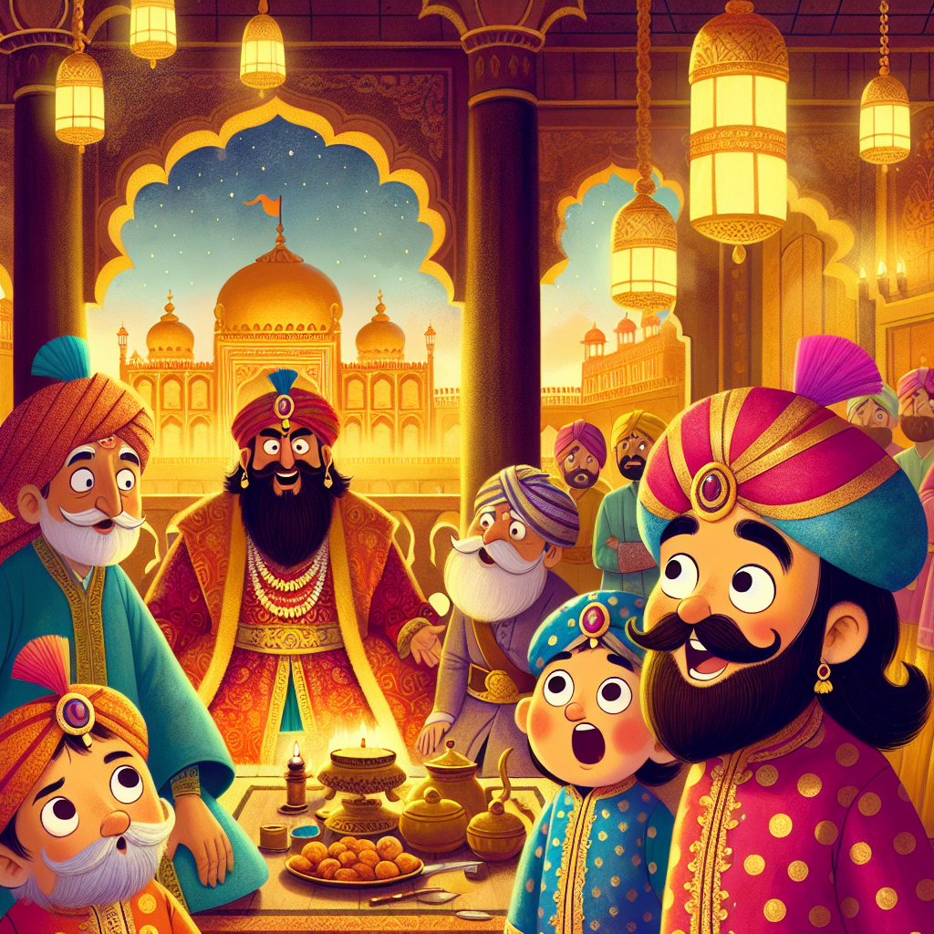 Colorful children's illustration for the story: The Greatest of Them All