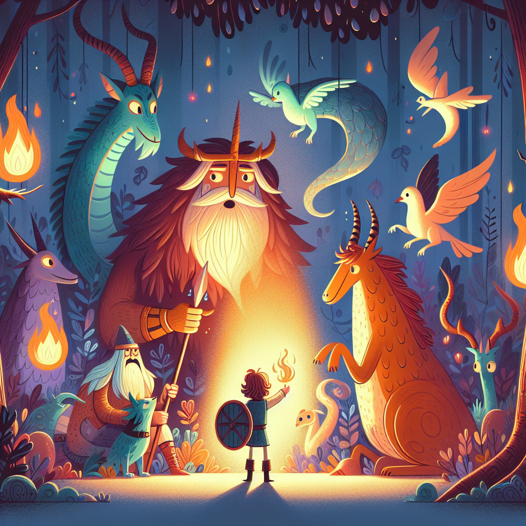 Colorful children's illustration for the story: Koschei the Deathless