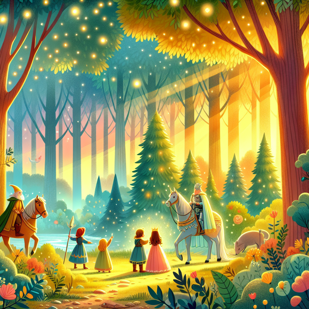 Colorful children's illustration for the story: King Thrushbeard