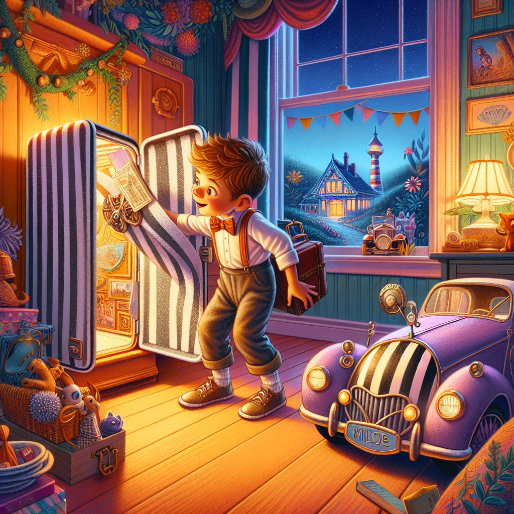 Colorful children's illustration for the story: Milo and the Land of Lost Wonder