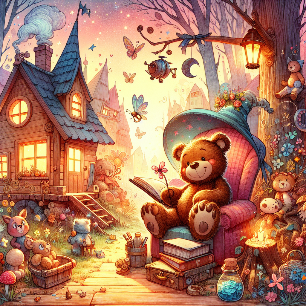 Colorful children's illustration for the story: Winnie-the-Pooh and the Honey Disaster