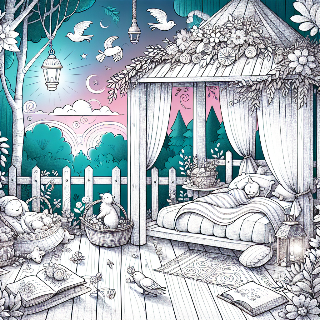 Colorful children's illustration for the story: The Gingerbread Man