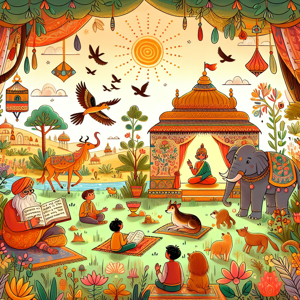 Colorful children's illustration for the story: The Prince Who Knew the Truth