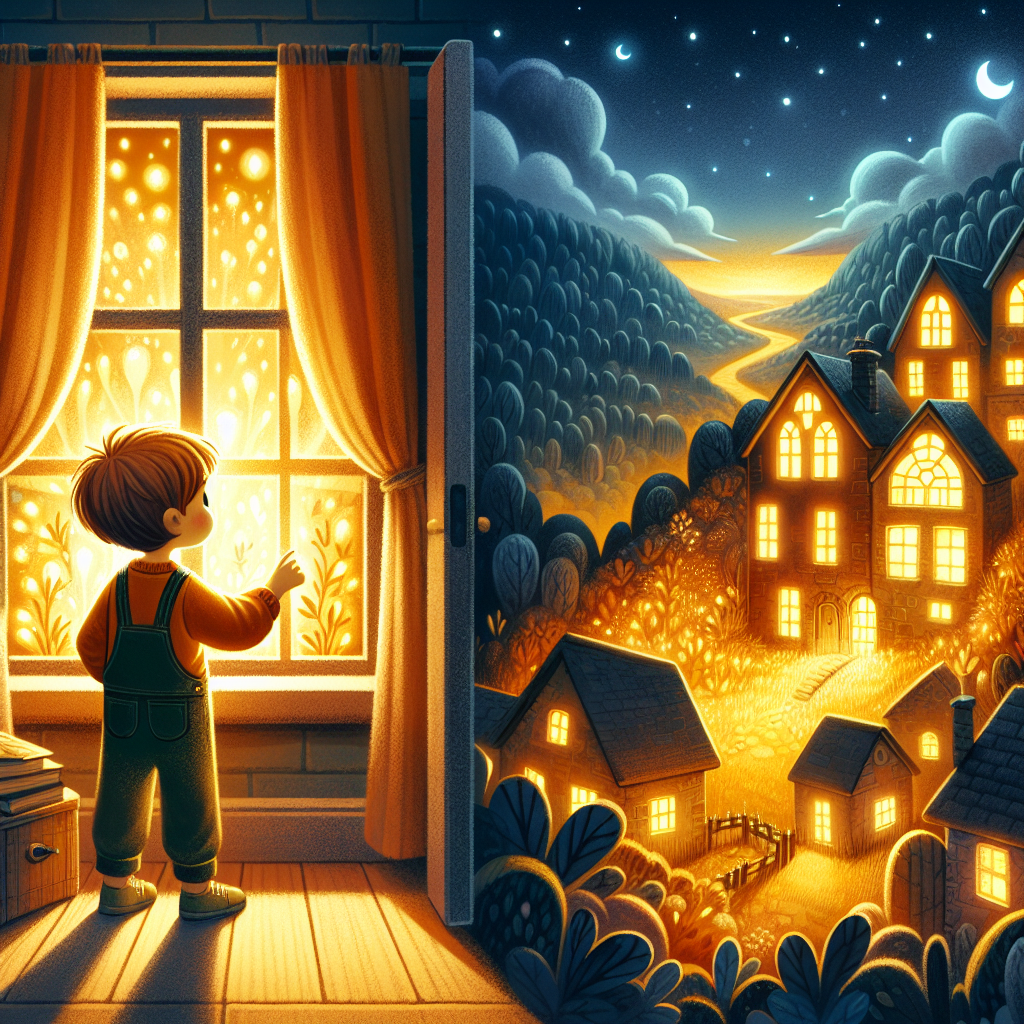 Colorful children's illustration for the story: The Boy Who Discovered Treasure at Home