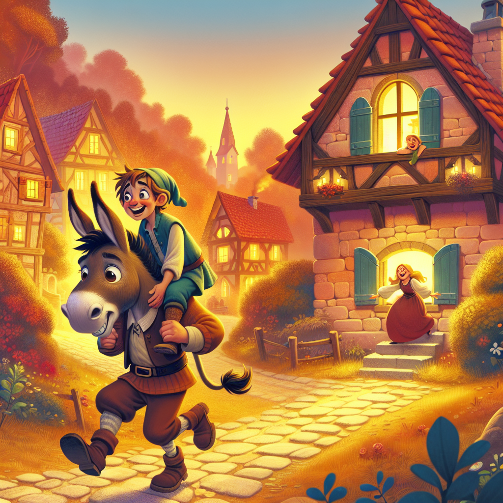 Colorful children's illustration for the story: Jack and the Milk Mishap