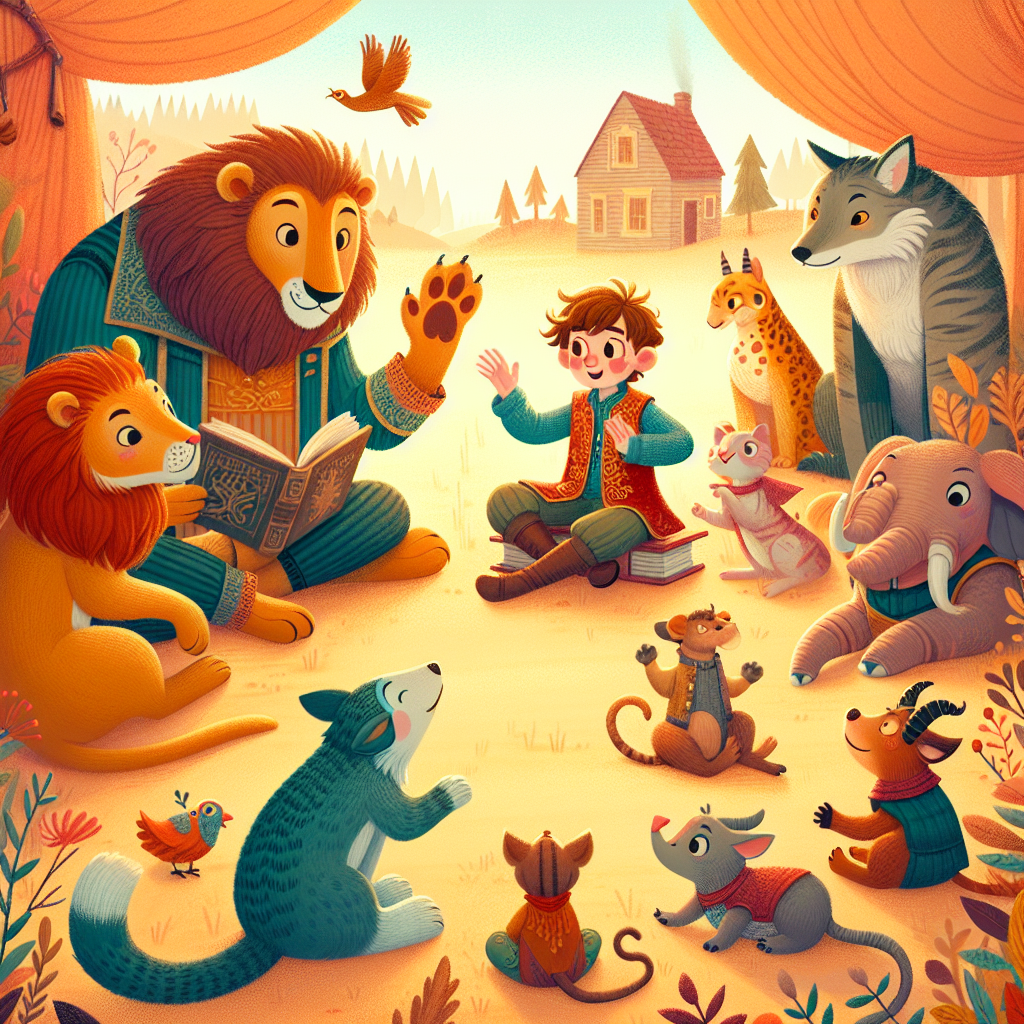 Colorful children's illustration for the story: The Greedy Hand
