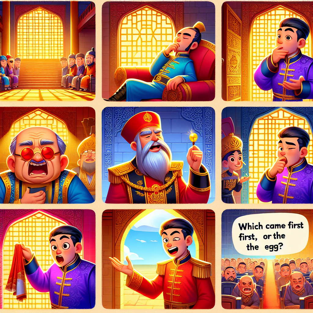 Colorful cartoon storyboard showing 8 key scenes from The Clever Trap