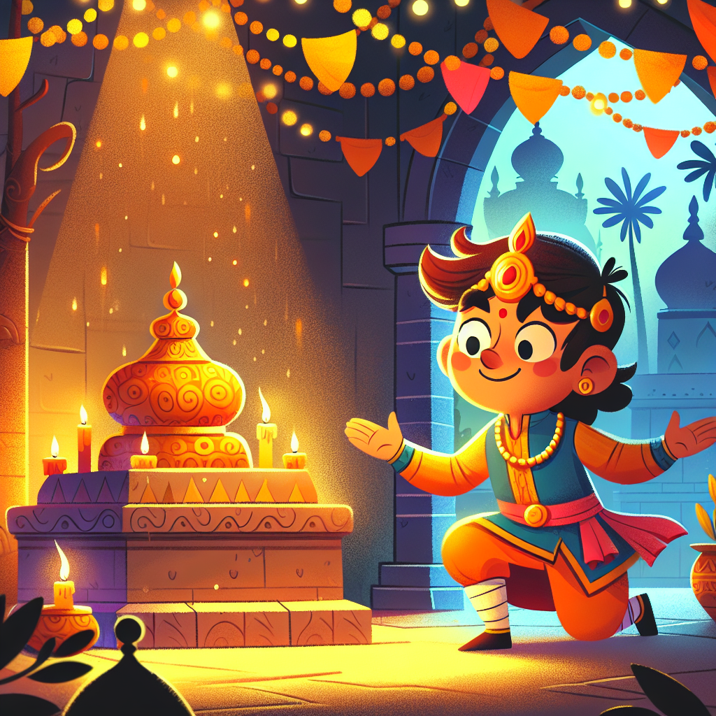 Colorful children's illustration for the story: The Riddles of Suri