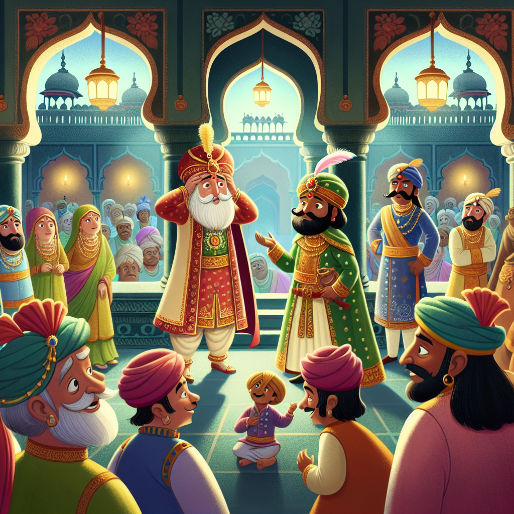 Colorful children's illustration for the story: The Wise Man and the Fool