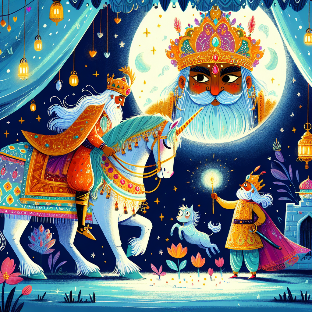 Colorful children's illustration for the story: The Dream of Cranky Krish