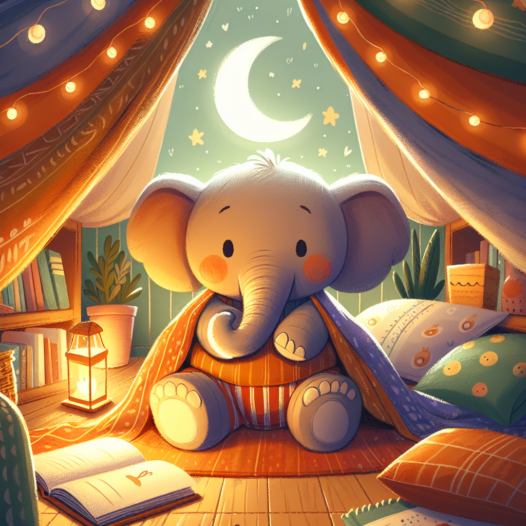 Colorful children's illustration for the story: Ellie's Curious Question