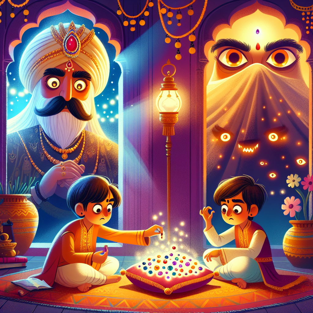 Colorful children's illustration for the story: The Eyes of the Heart