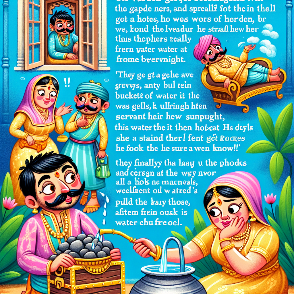 Colorful children's illustration for the story: The Thieves and the Treasure