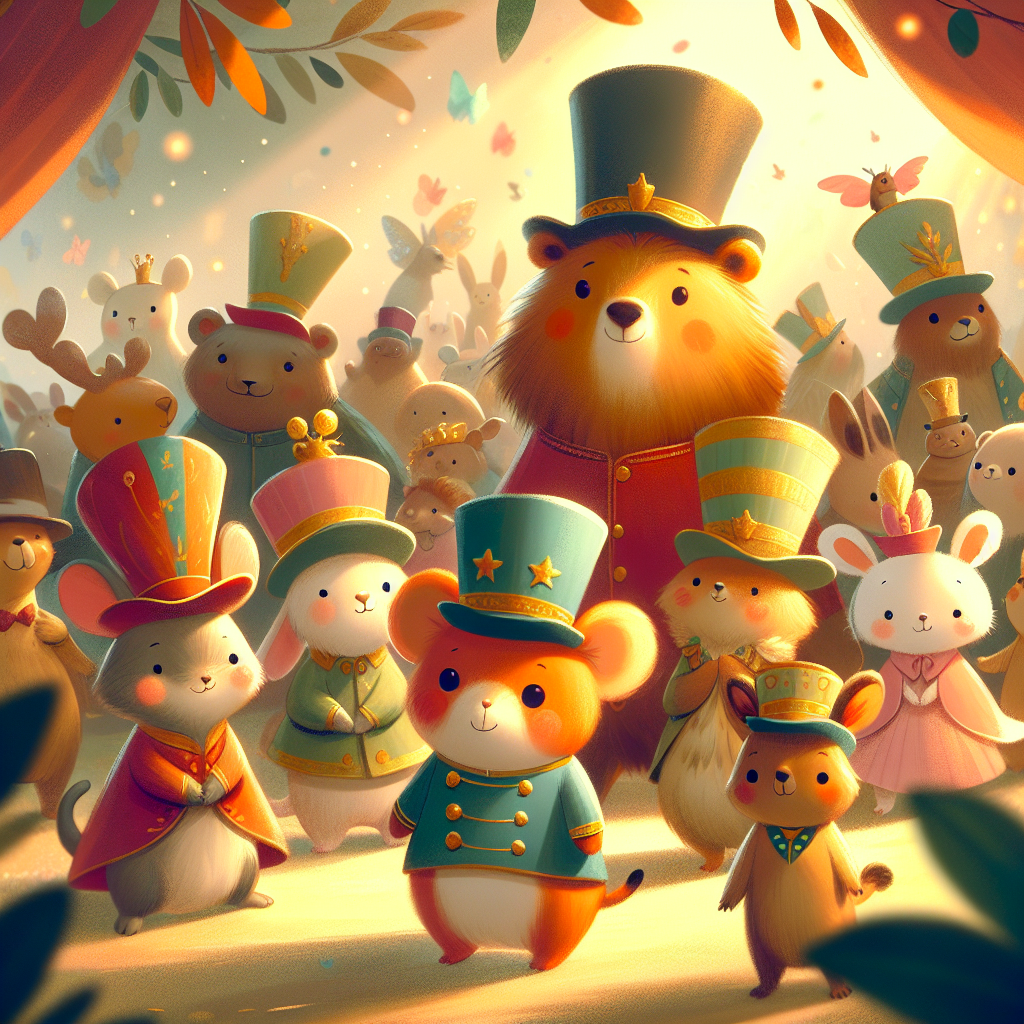 Colorful children's illustration for the story: The Mice and the Weasels