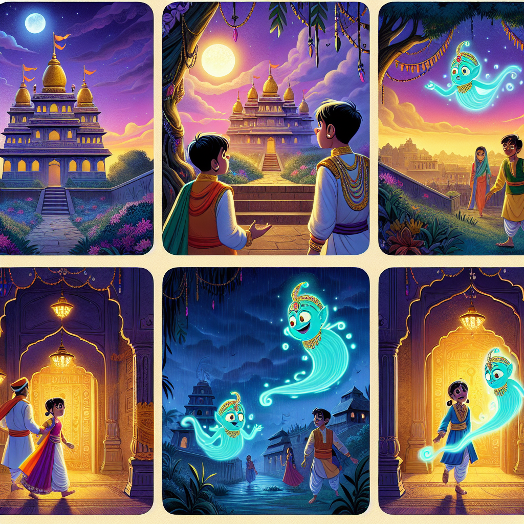 Colorful cartoon storyboard showing 8 key scenes from The Head That Rules the Body