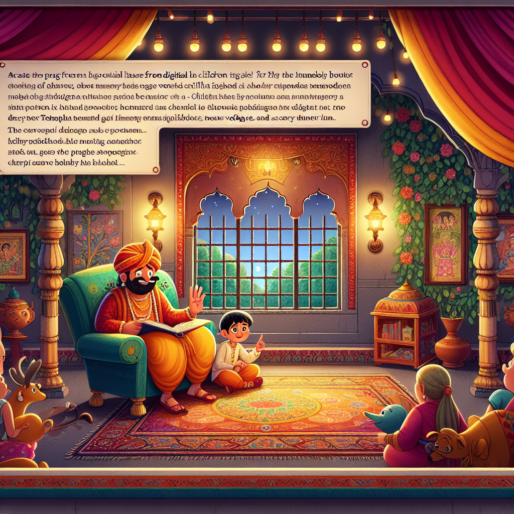Colorful children's illustration for the story: The Hunchback's Help