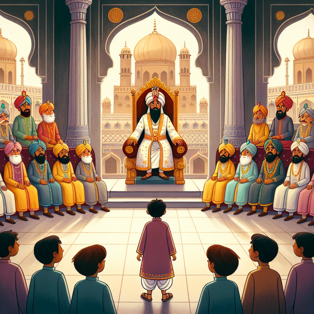 Colorful children's illustration for the story: The King Who Knew Everything