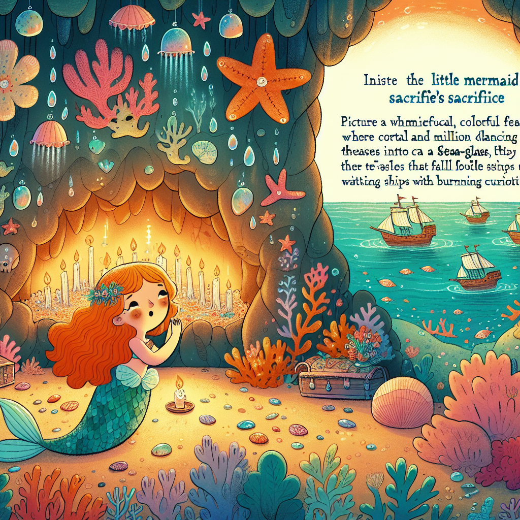 Colorful children's illustration for the story: The Little Mermaid