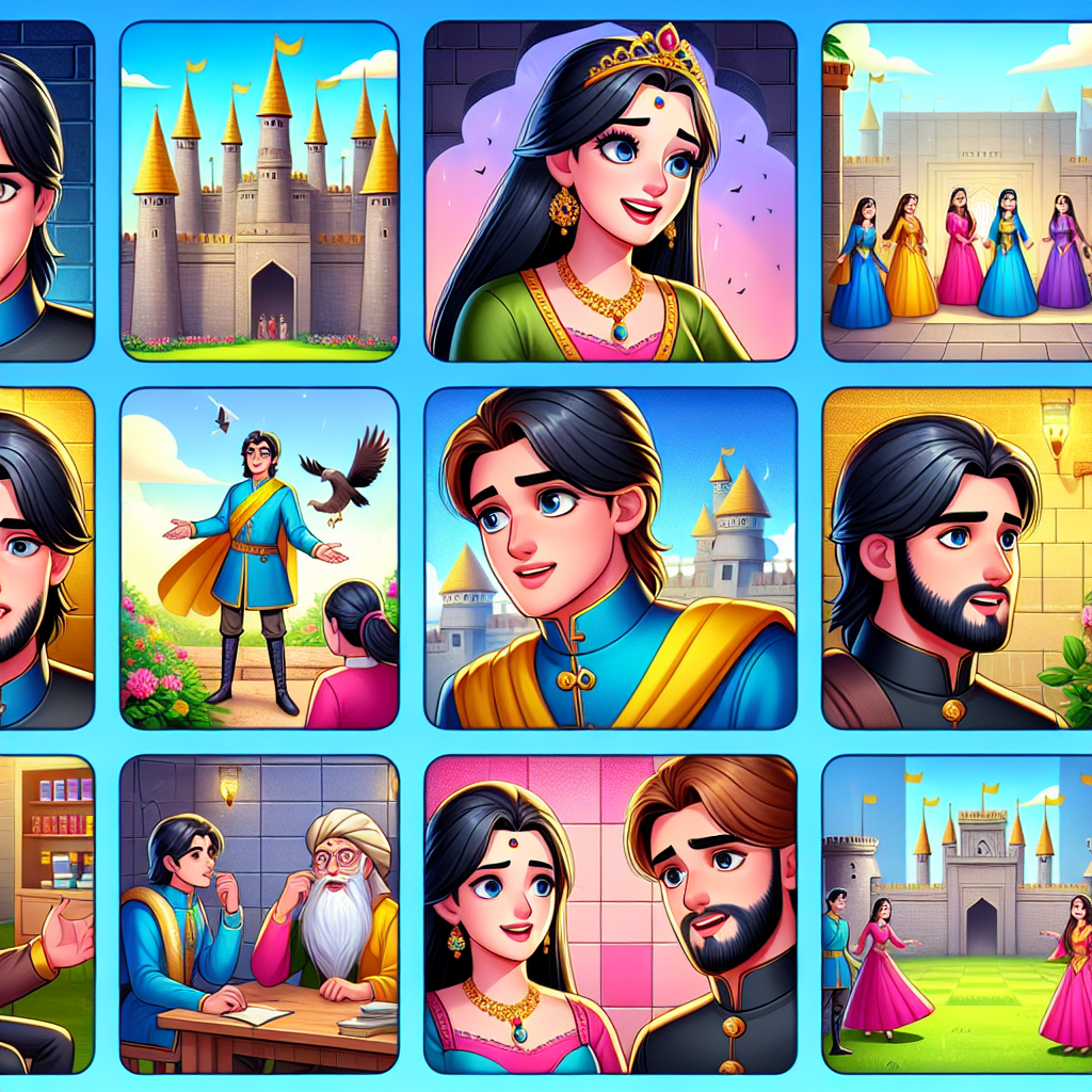 Colorful cartoon storyboard showing 8 key scenes from The Honest Advisors