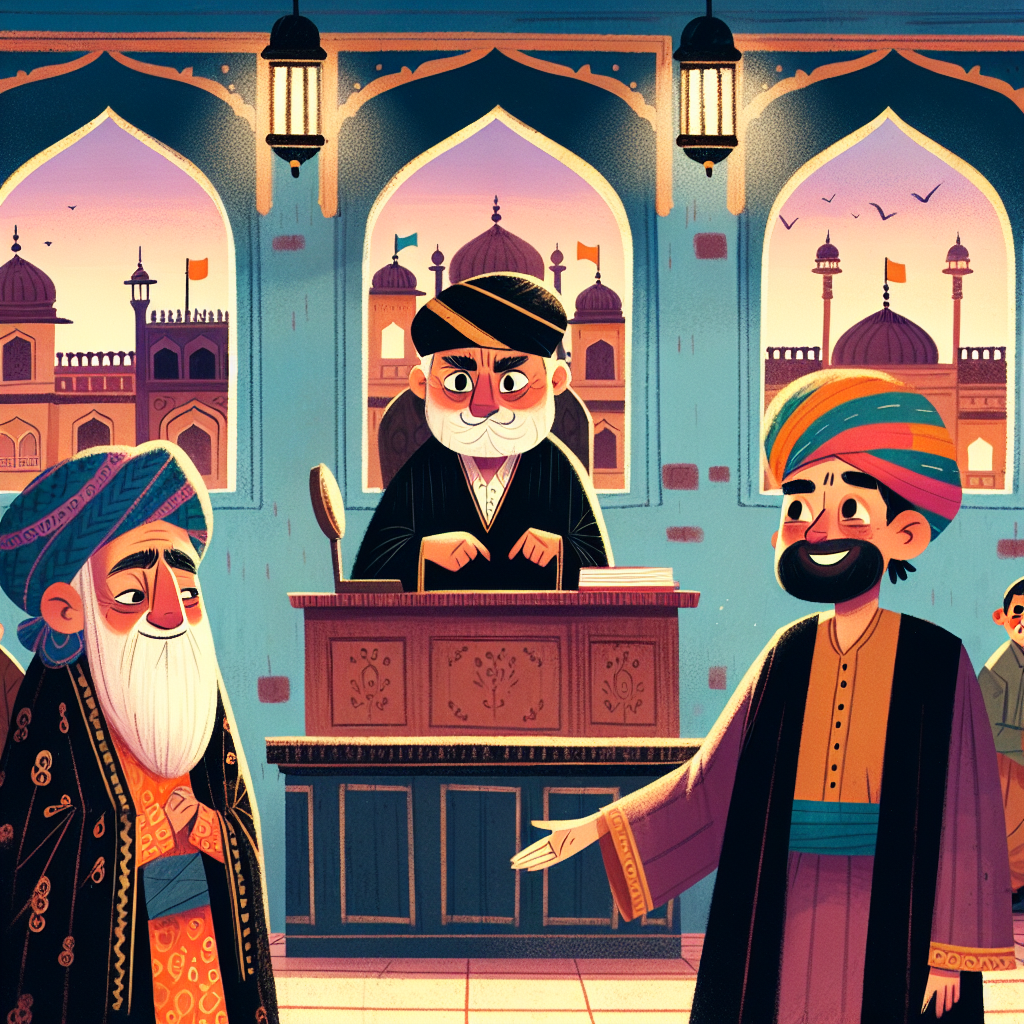 Colorful children's illustration for the story: The Mango Tree Witness