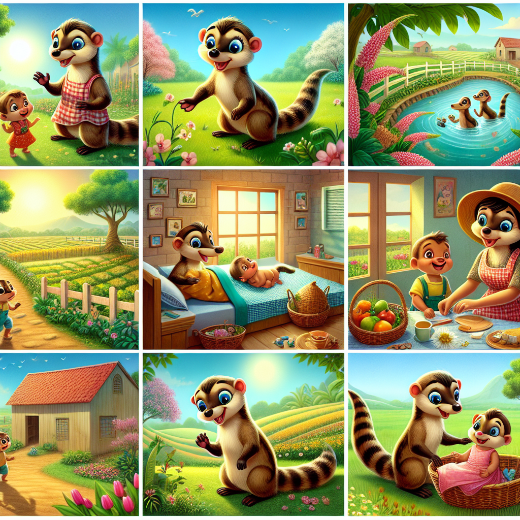 Colorful cartoon storyboard showing 8 key scenes from The Mother Who Almost Made a Mistake