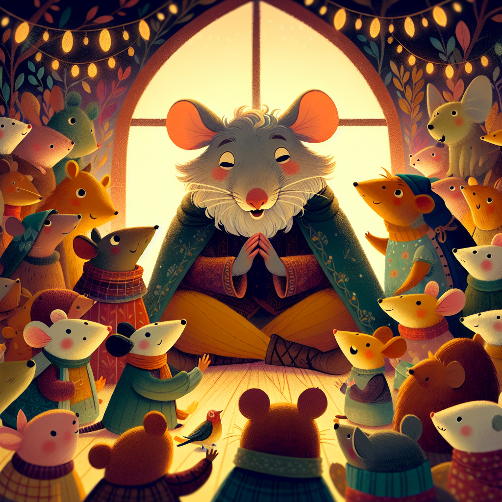 Colorful children's illustration for the story: The Old Rat Who Knew Better