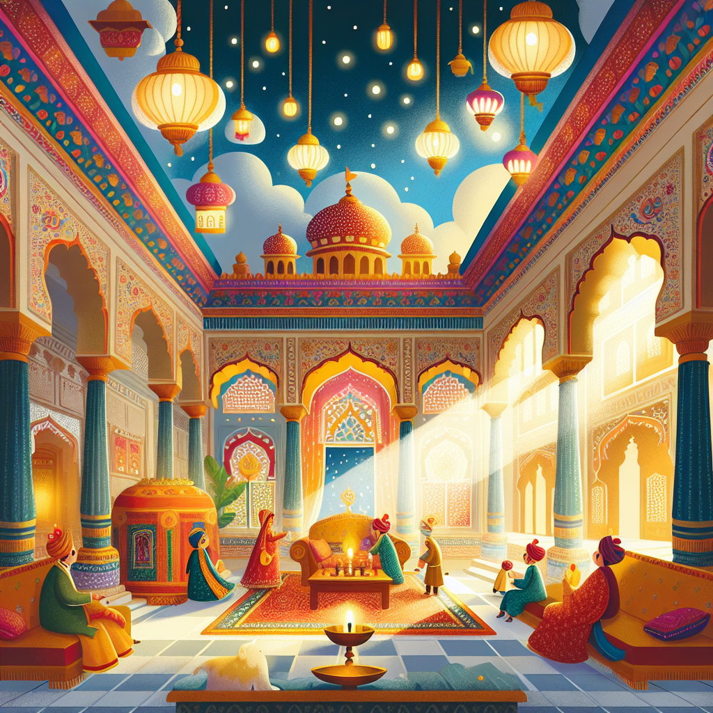 Colorful children's illustration for the story: The Painting of Nothing