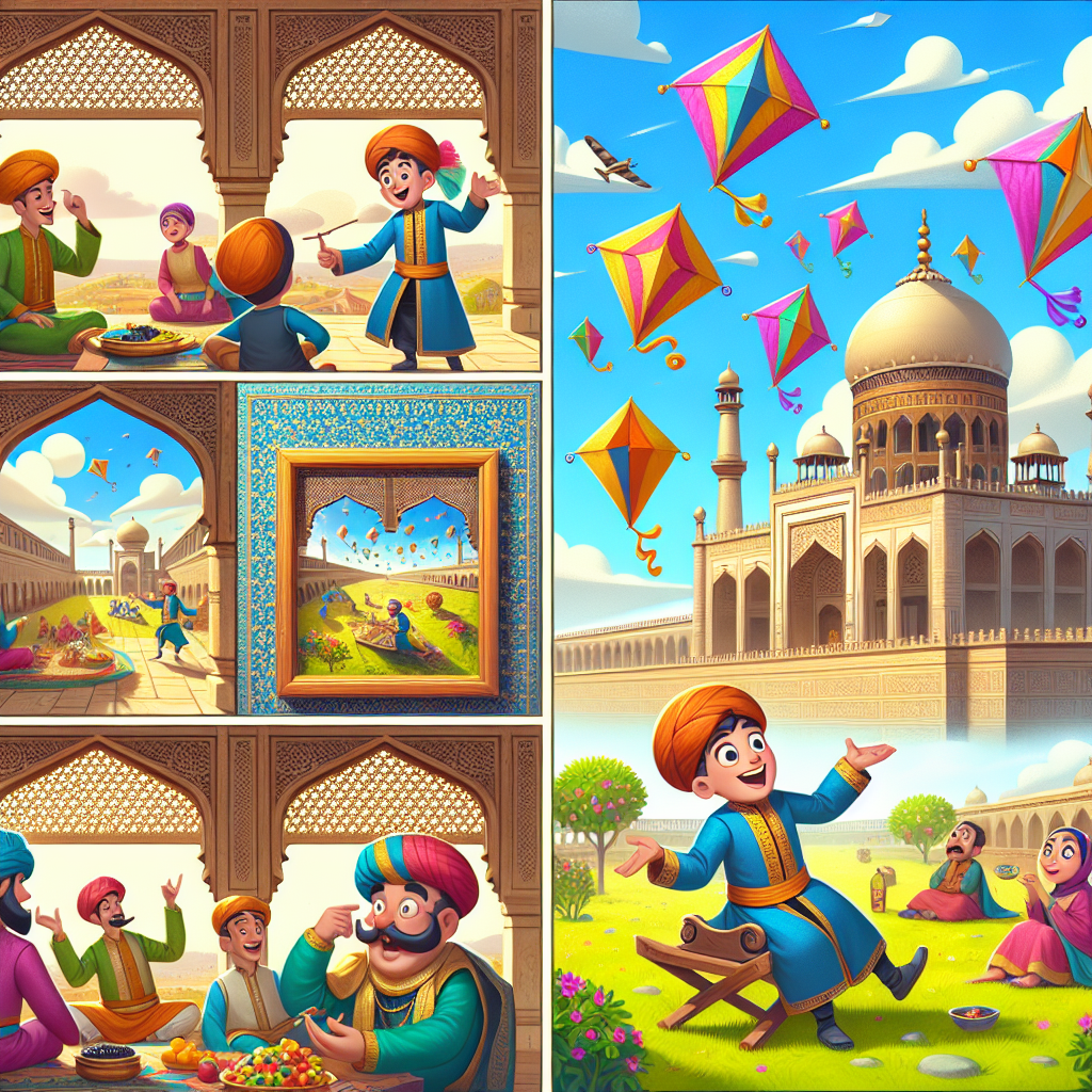 Colorful cartoon storyboard showing 8 key scenes from The Painting of Nothing