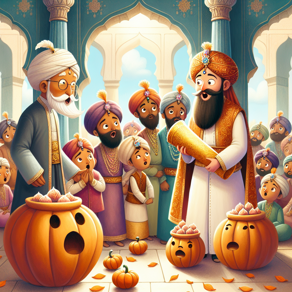 Colorful children's illustration for the story: The Pot of Wisdom