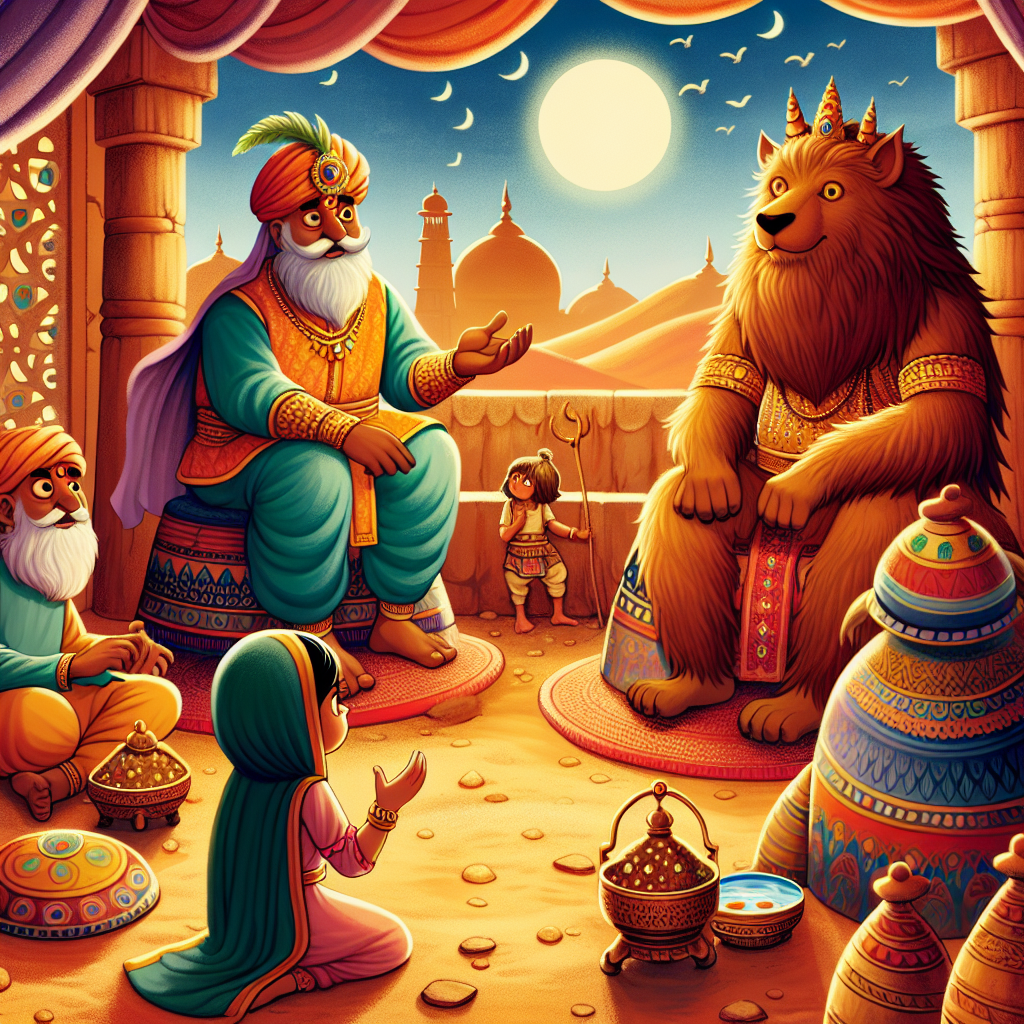 Colorful children's illustration for the story: The Price of a Single Drop of Water