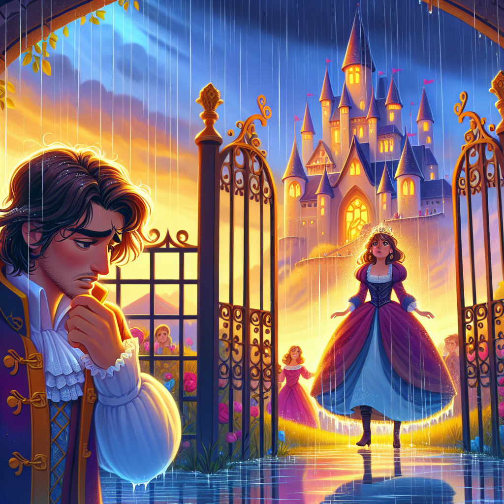 Colorful children's illustration for the story: The Prince Who Searched the World