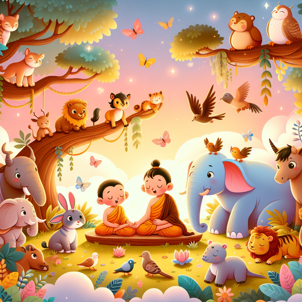 Colorful children's illustration for the story: The Prince Who Overcame Superstition