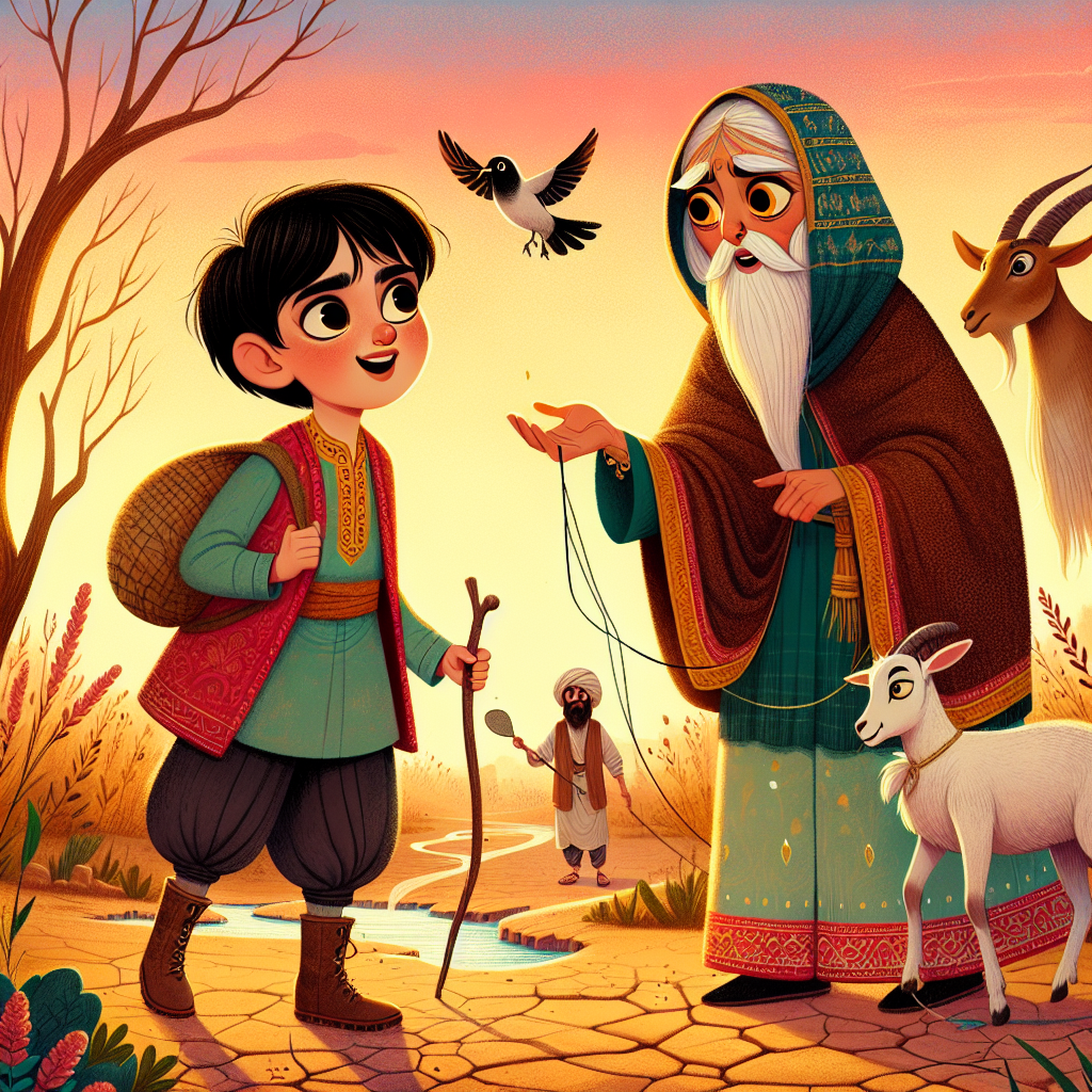 Colorful children's illustration for the story: The Clever Girl Who Outsmarted the Tsar