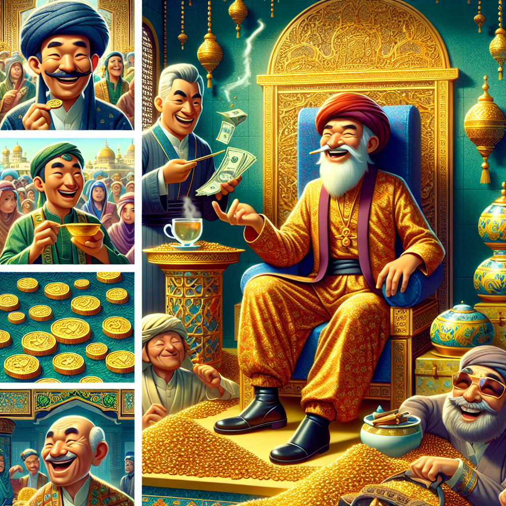 Colorful cartoon storyboard showing 8 key scenes from The Wise Shepherd Boy