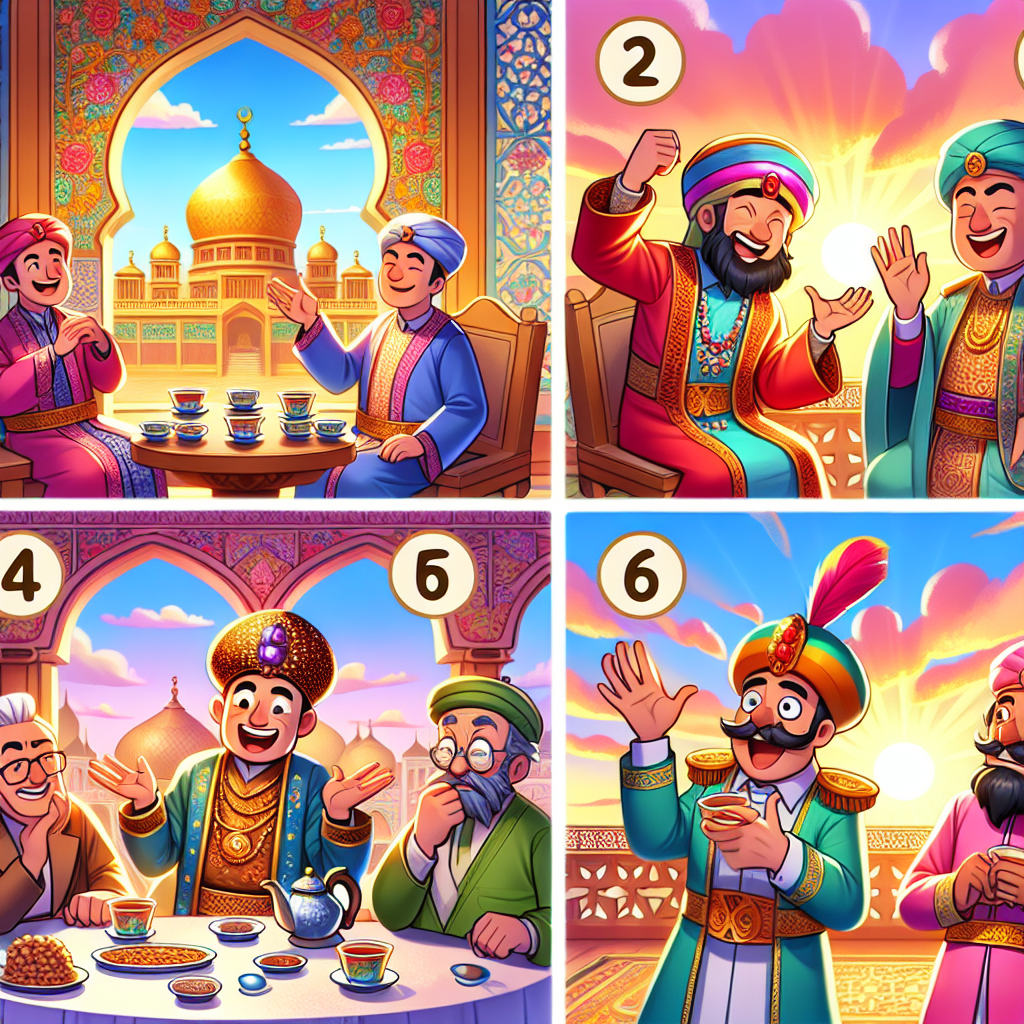 Colorful cartoon storyboard showing 8 key scenes from The Difference Between Truth and Falsehood