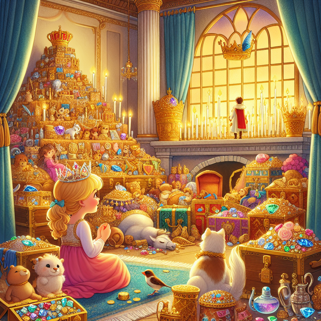 Colorful children's illustration for the story: The Wedding Song of the Sparrow