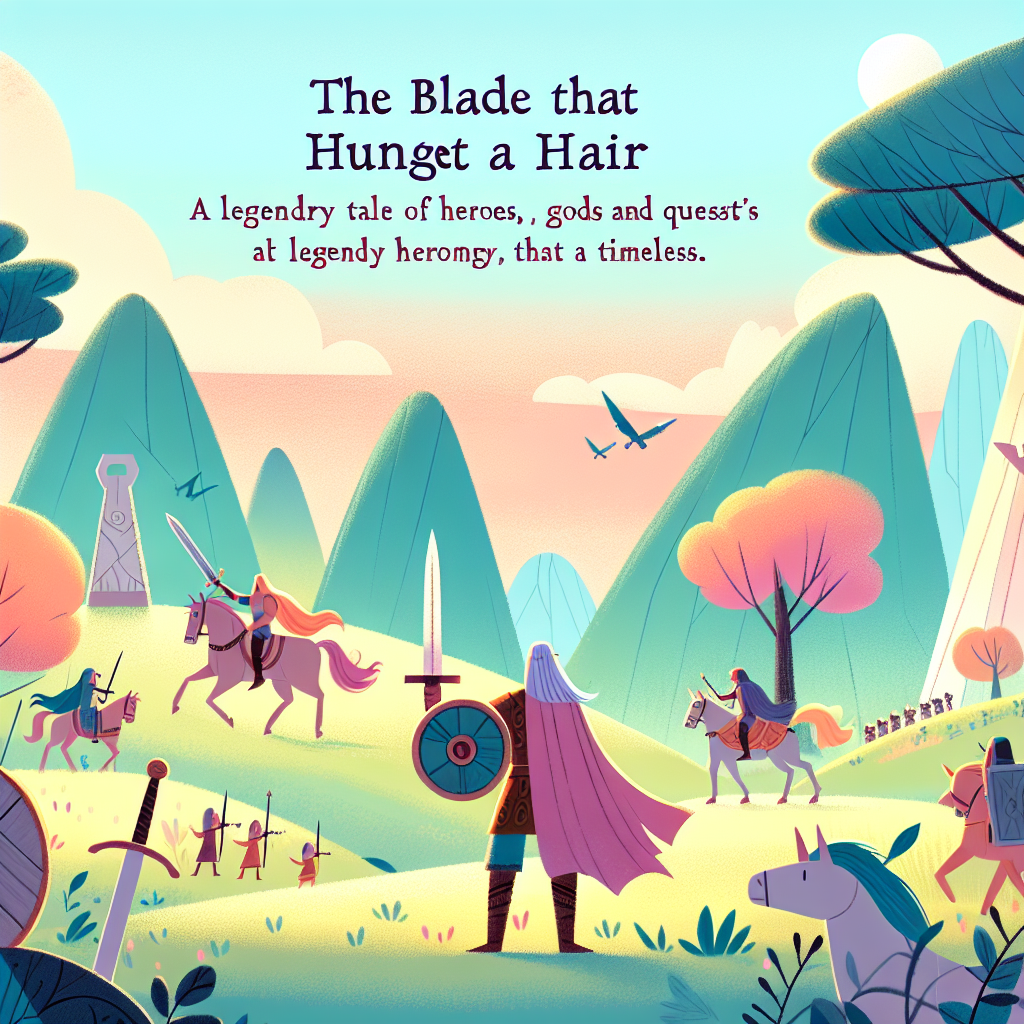 Colorful children's illustration for the story: The Sword of Damocles