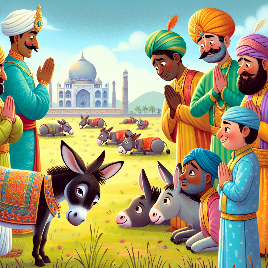 Colorful children's illustration for the story: The Teacher Who Learned a Lesson