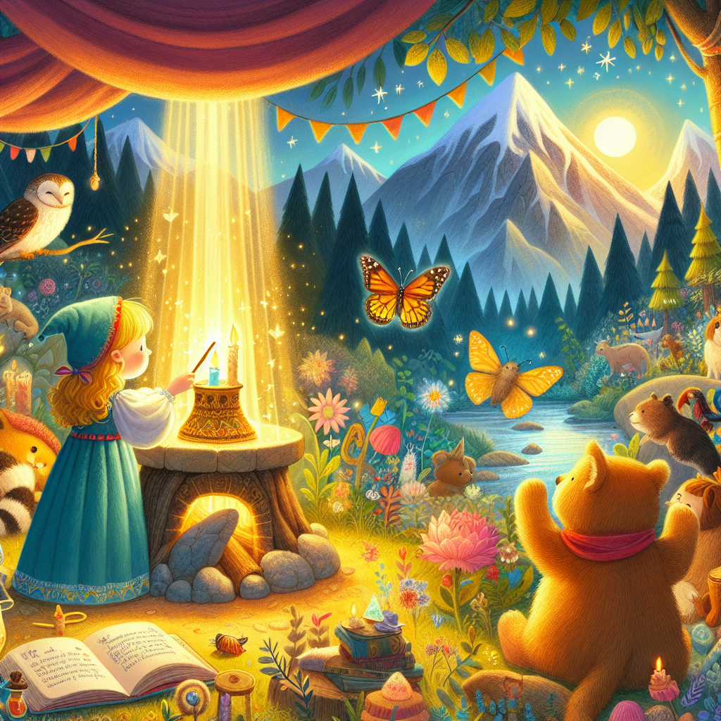 Colorful children's illustration for the story: Where the Wild Things Are