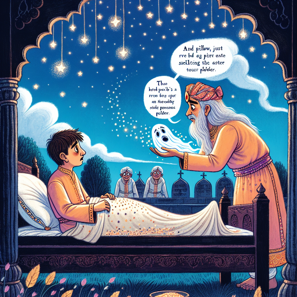 Colorful children's illustration for the story: The Two Brothers