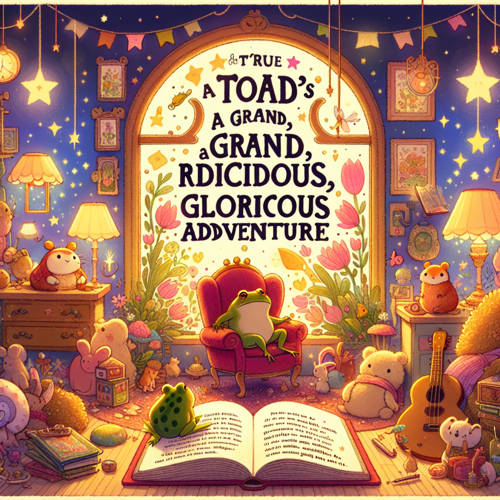 Colorful children's illustration for the story: The Wind in the Willows